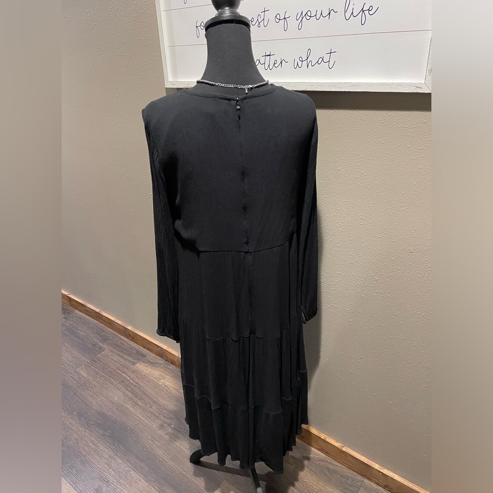 Loft Black Dress long sleeve -Size Small - Picture 6 of 11